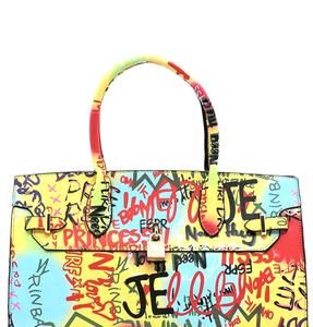 Multi Graffiti Padlock Satchel